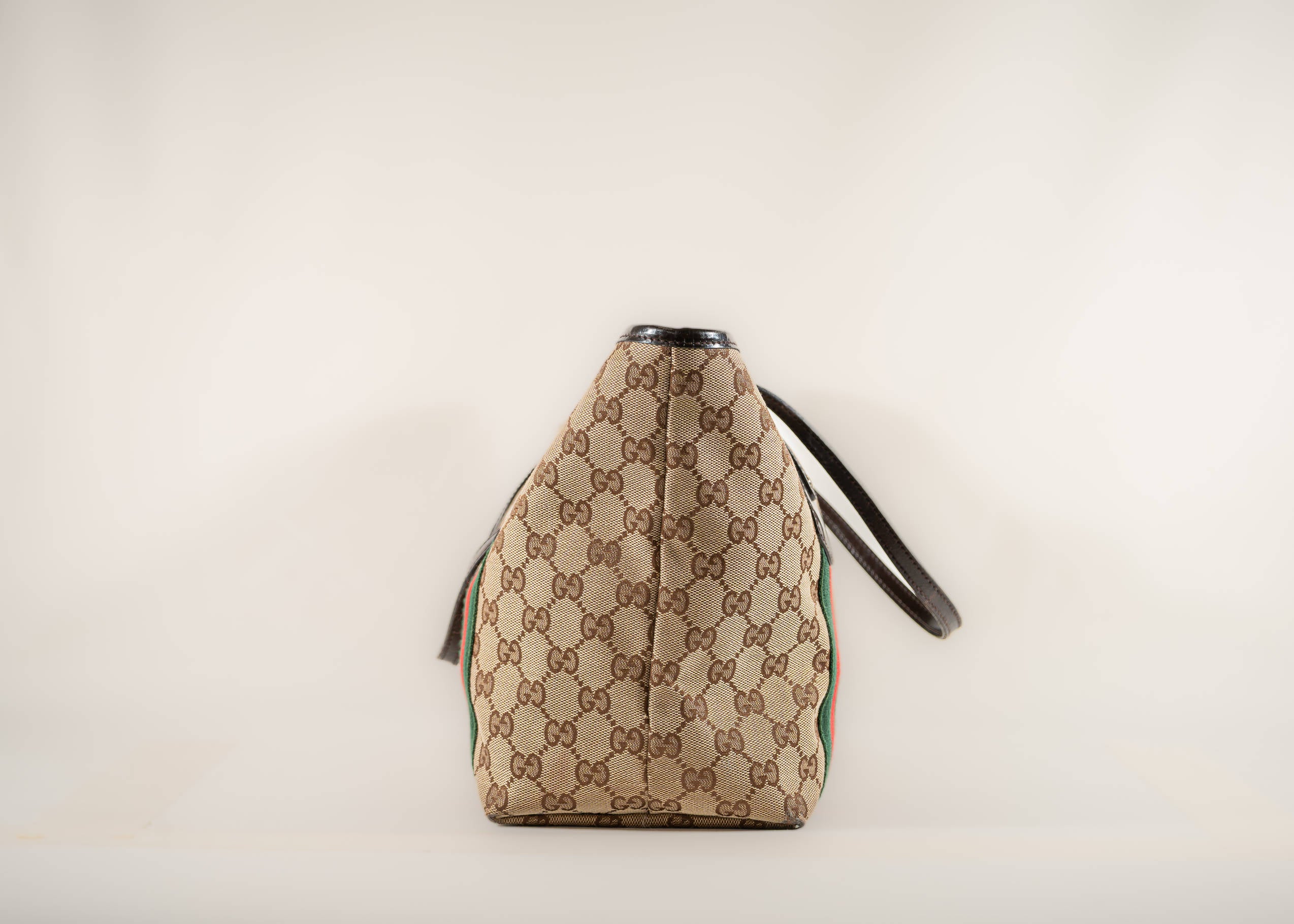 Gucci GG Canvas Web Sherry Line Tote