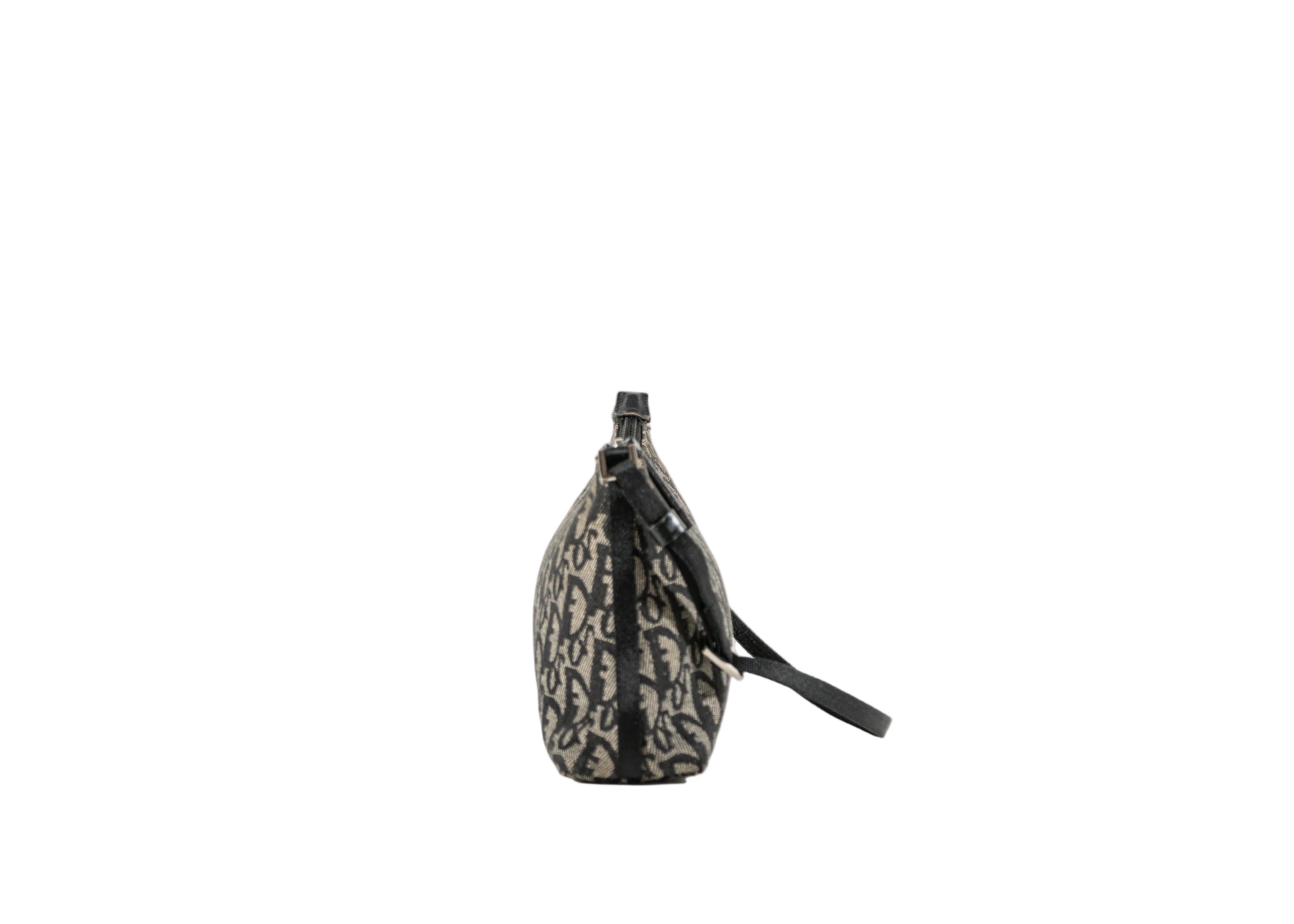 Christian Dior Vintage Trotter Diorissimo Canvas Pochette