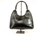 Gucci Calfskin Whipstich Wooden Handle Hobo