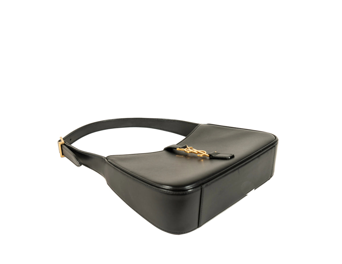 Saint Laurent Smooth Calfskin Le 5 A 7 Hobo Black