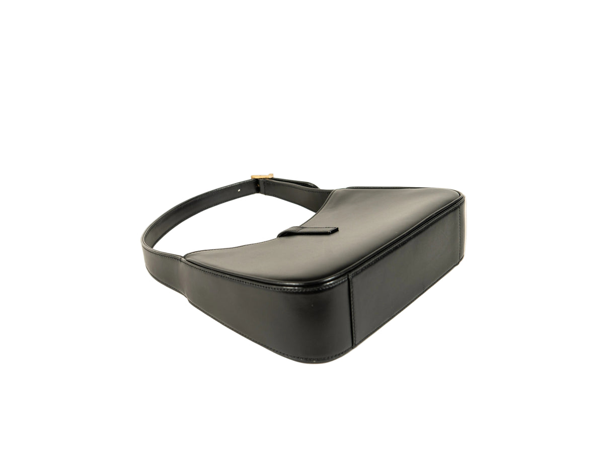 Saint Laurent Smooth Calfskin Le 5 A 7 Hobo Black