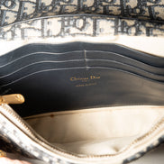 Christian Dior Oblique Saddle Pouch with Chain