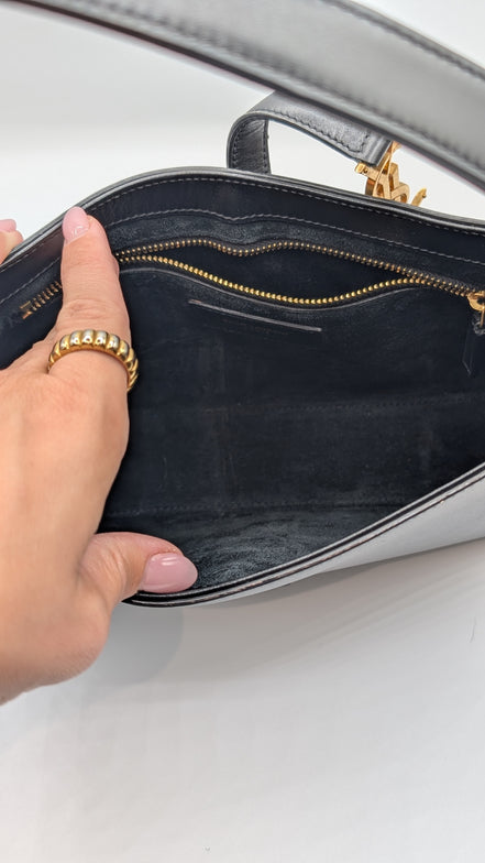 Saint Laurent Smooth Calfskin Le 5 A 7 Hobo Black