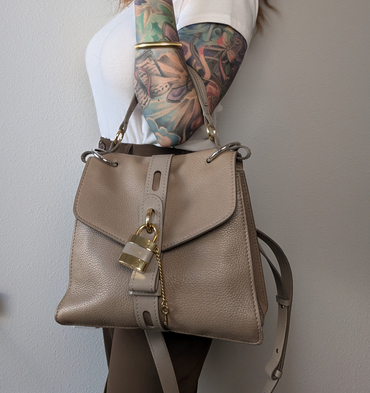 Chloe Grained Calfskin Medium Aby Day Shoulder Bag