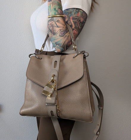 Chloe Grained Calfskin Medium Aby Day Shoulder Bag