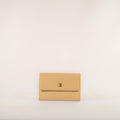 Chanel Beige Leather Flap Wallet