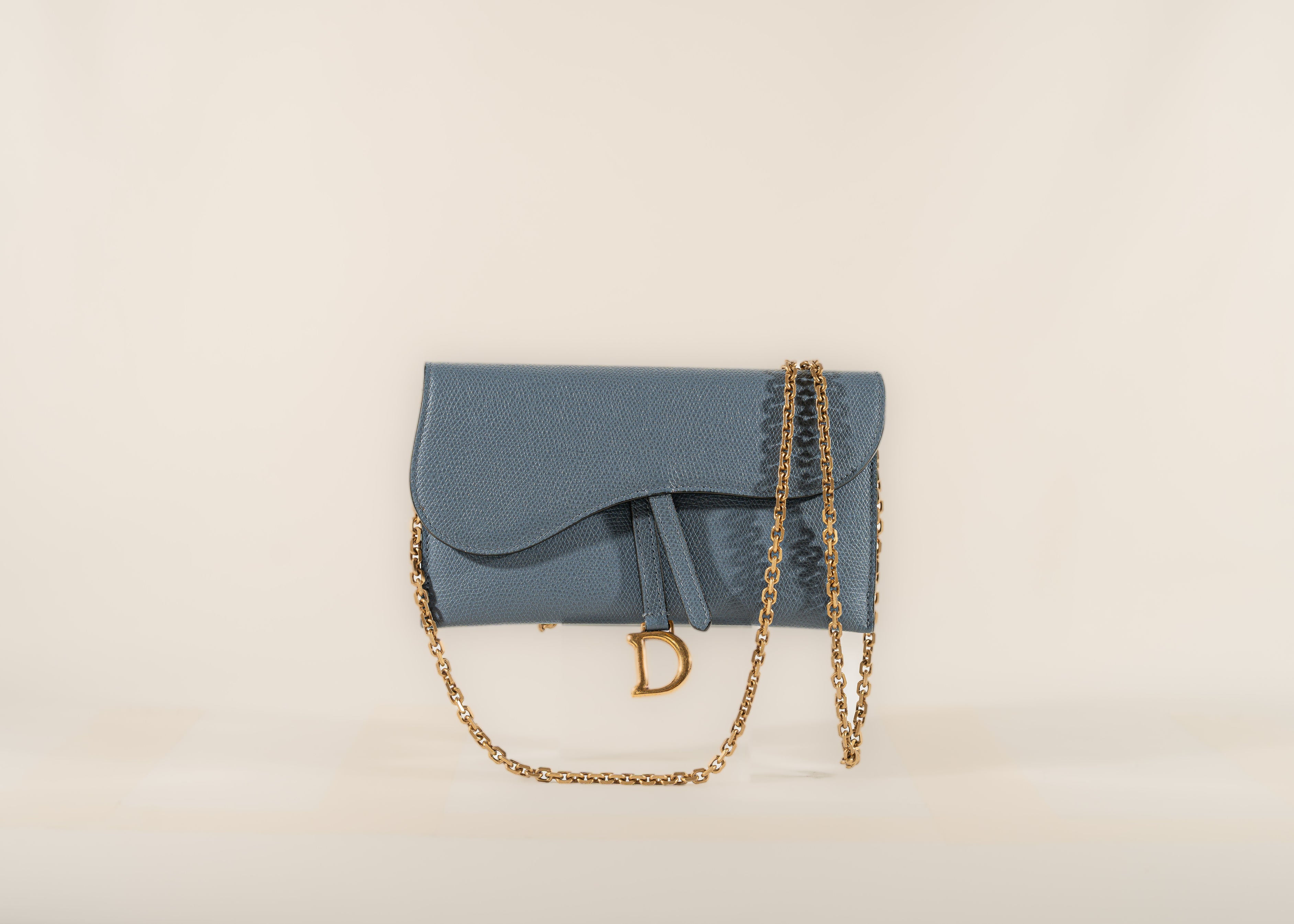 Christian Dior Saddle Pouch with Chain