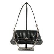 Gucci Nappa Vertical Matelasse Small Maxi Horsebit Chain Shoulder Bag