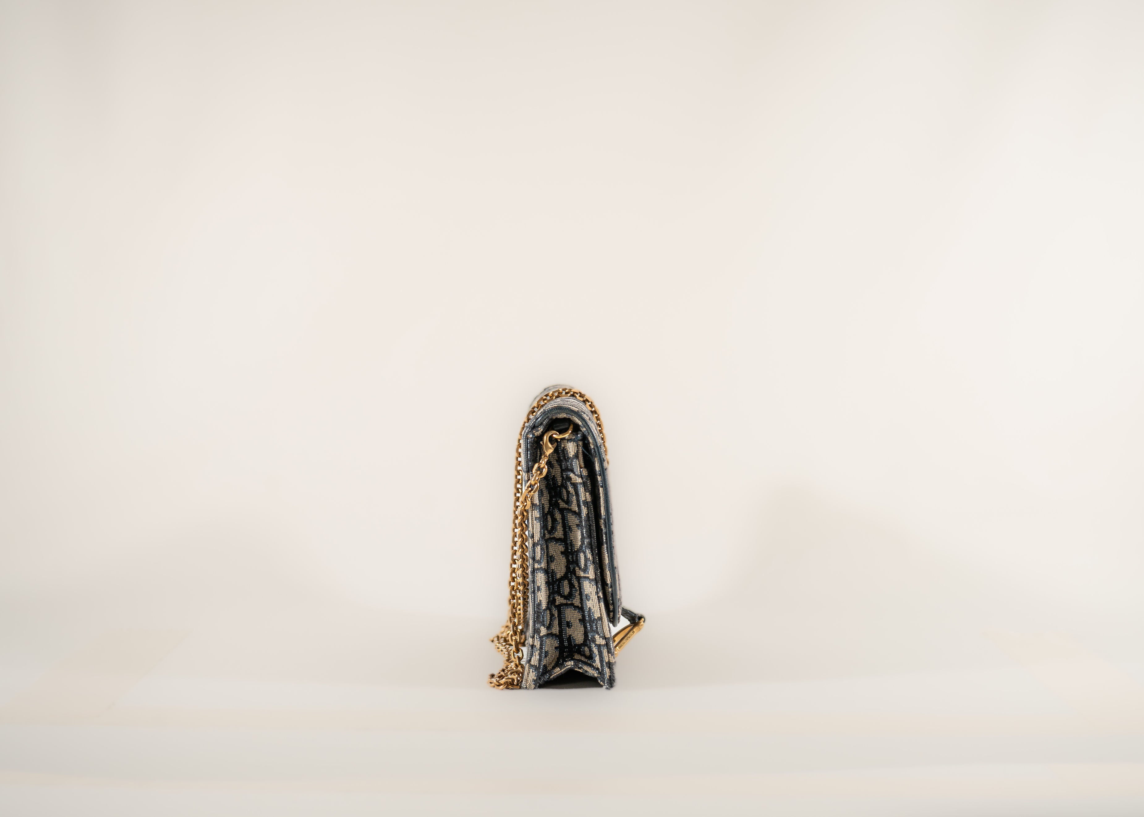 Christian Dior Oblique Saddle Pouch with Chain