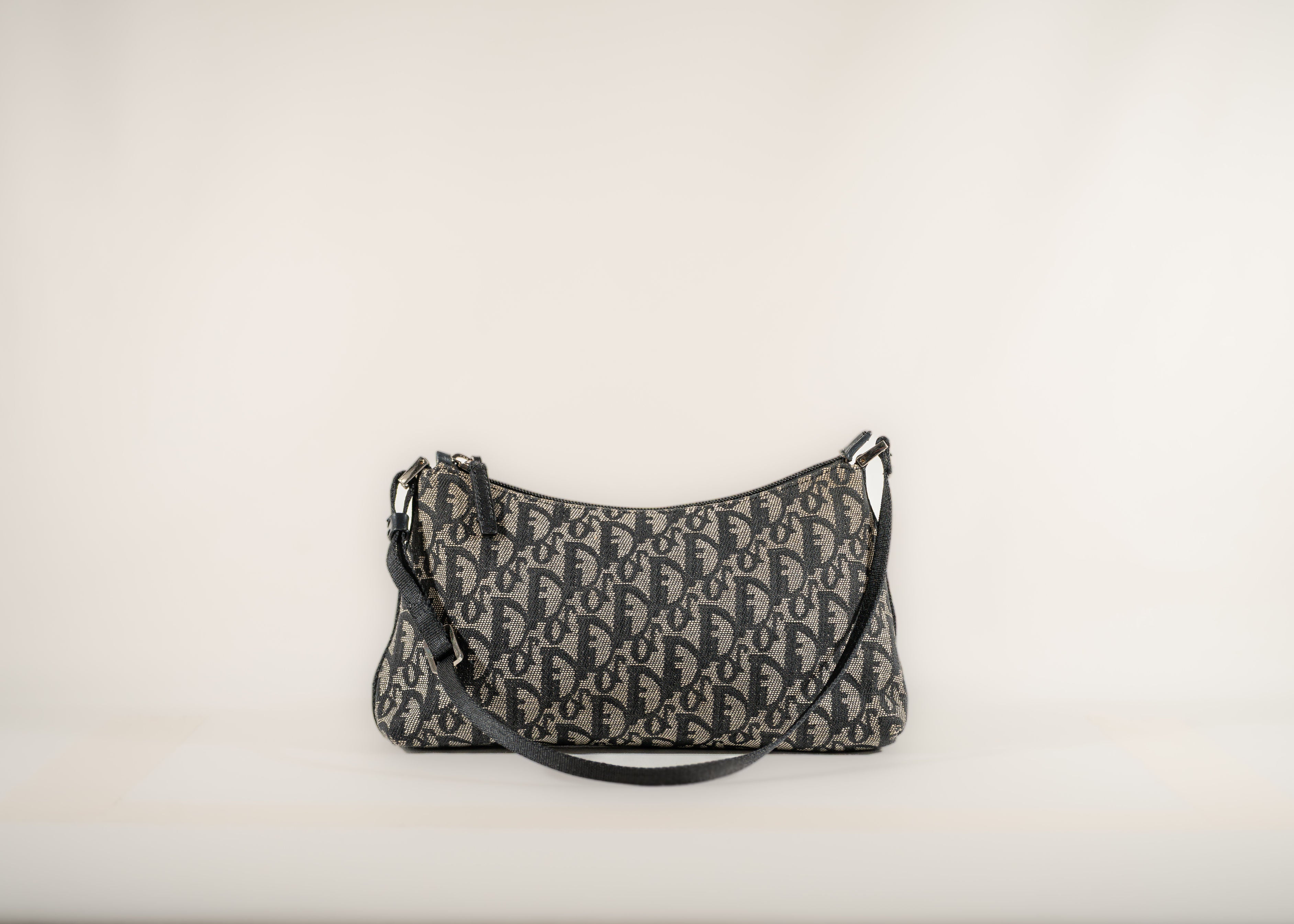 Christian Dior Vintage Trotter Diorissimo Canvas Pochette