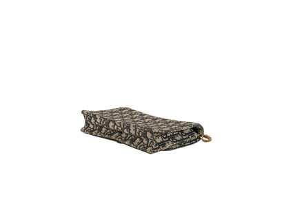 Christian Dior Oblique Saddle Pouch with Chain