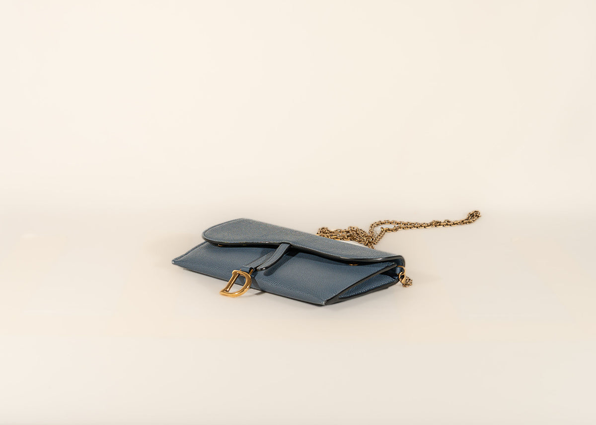 Christian Dior Saddle Pouch with Chain
