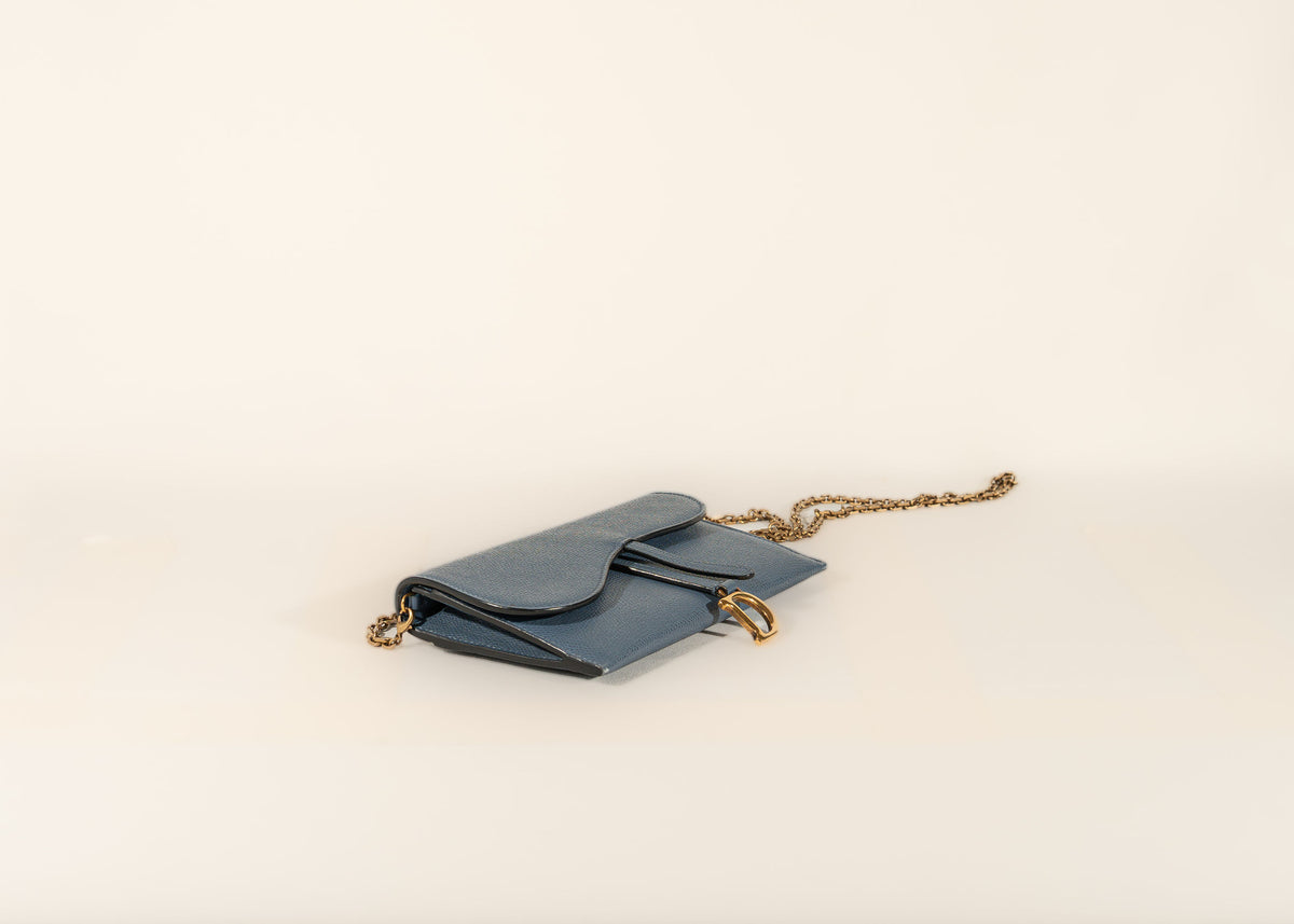 Christian Dior Saddle Pouch with Chain