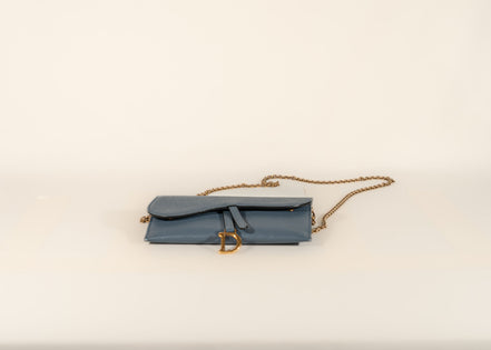 Christian Dior Saddle Pouch with Chain
