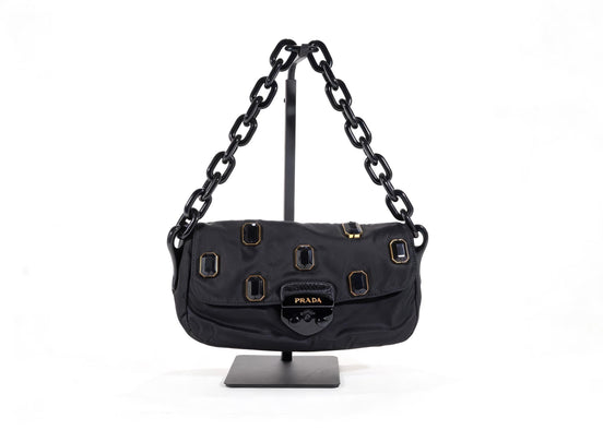 Prada Jewel Tessuto Pietre Bijou Shoulder Bag