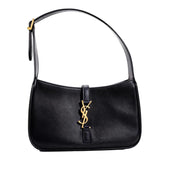 Saint Laurent Smooth Calfskin Le 5 A 7 Hobo Black